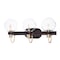 Maxim Lighting Bauhaus 3-Light 23" Wide Bronze / Satin Brass Vanity Light 30513CLBZSBR - alternate 1